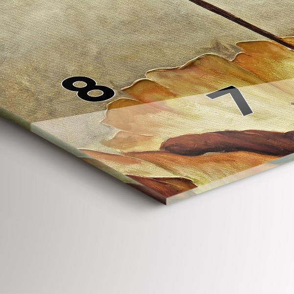 Zegar ścienny poziomy Malowane maki