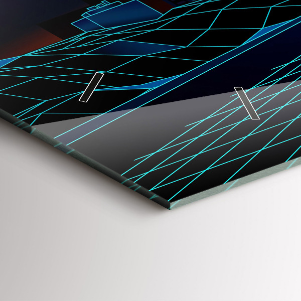 Zegar poziomy Cyberprzestrzeń Miasto