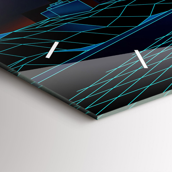 Zegar poziomy Cyberprzestrzeń Miasto