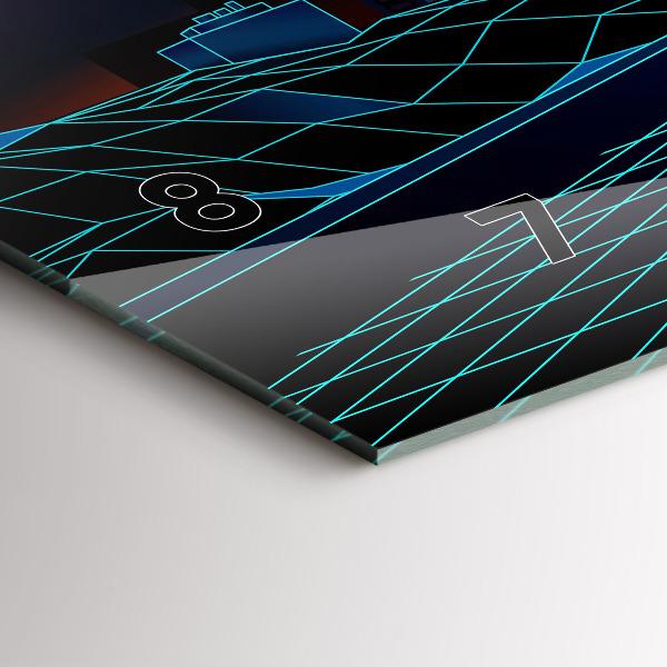 Zegar poziomy Cyberprzestrzeń Miasto