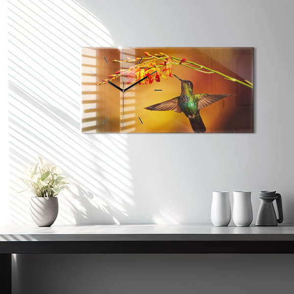 Zegar poziomy Koliber Ptak