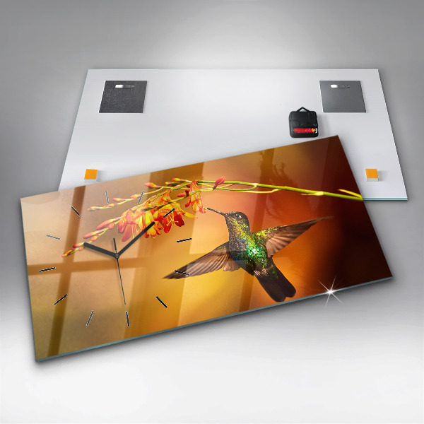 Zegar poziomy Koliber Ptak