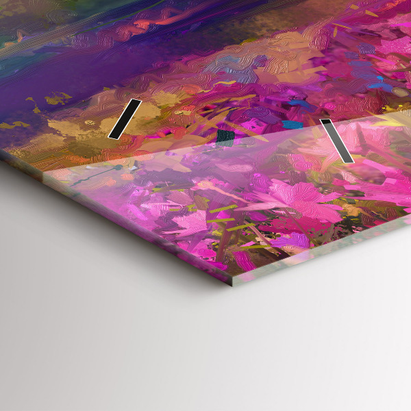 Zegar poziomy Pejzaż natury i kwiatów