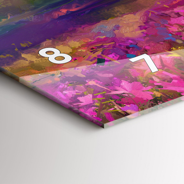 Zegar poziomy Pejzaż natury i kwiatów