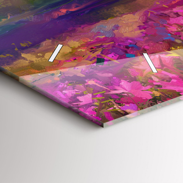 Zegar poziomy Pejzaż natury i kwiatów