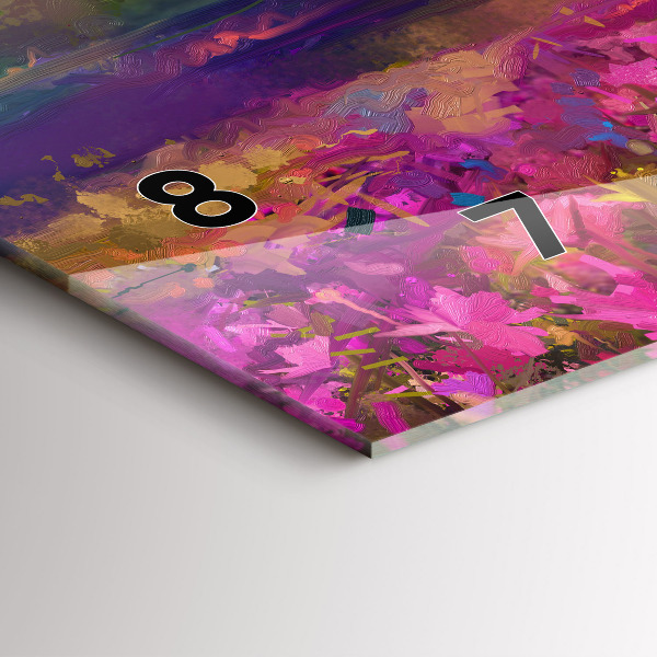 Zegar poziomy Pejzaż natury i kwiatów