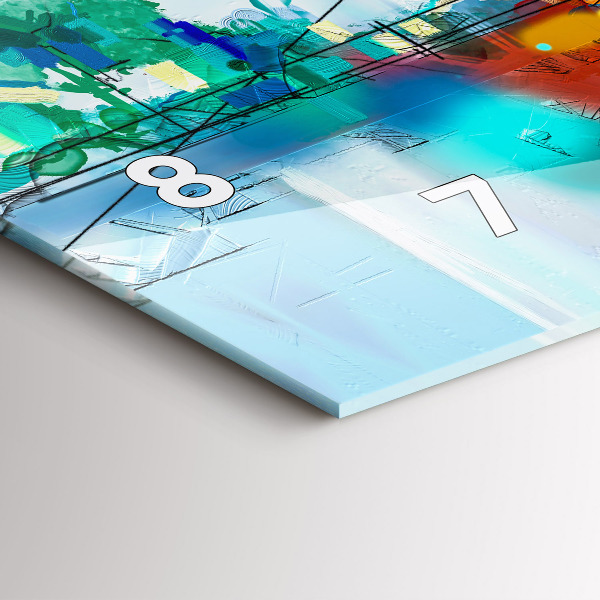 Zegar poziomy Abstrakcyjny most