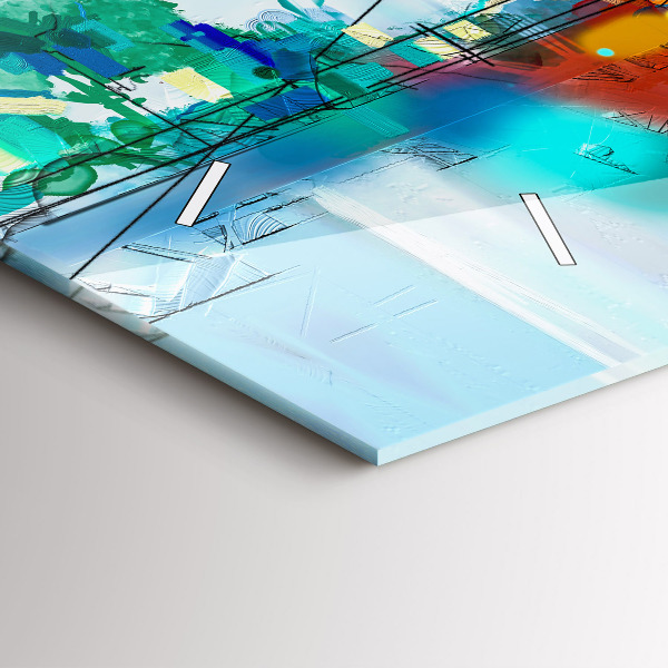 Zegar poziomy Abstrakcyjny most