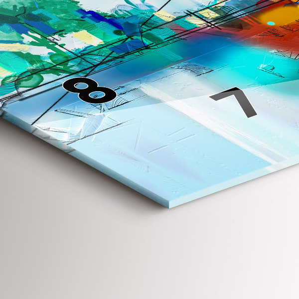 Zegar poziomy Abstrakcyjny most