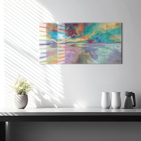 Zegar poziomy Abstrakcyjny pejzaż