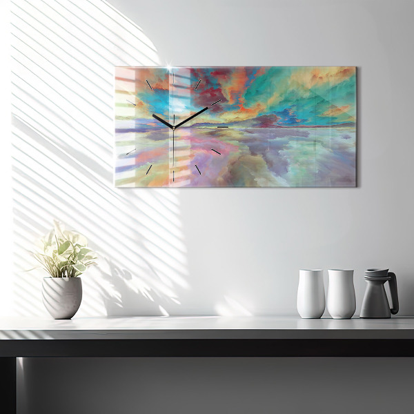 Zegar poziomy Abstrakcyjny pejzaż