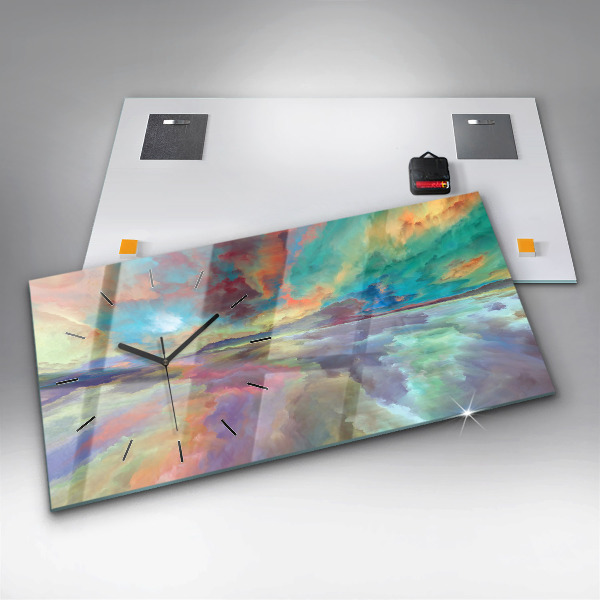 Zegar poziomy Abstrakcyjny pejzaż