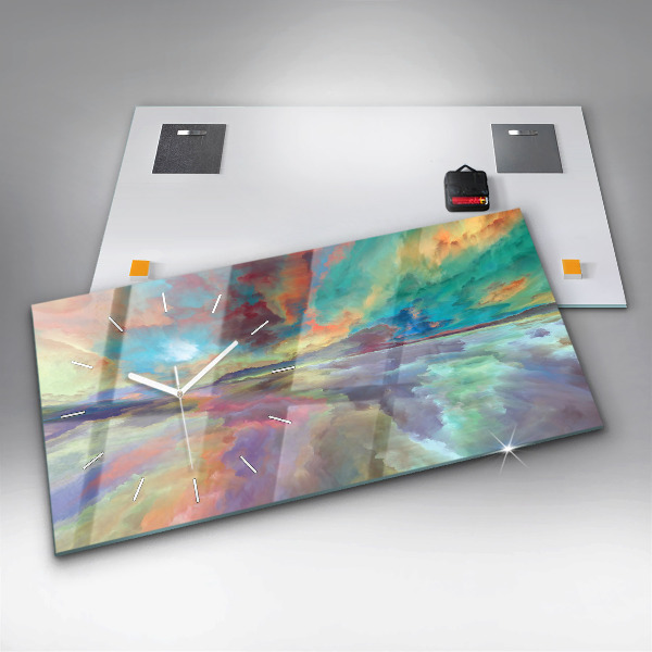 Zegar poziomy Abstrakcyjny pejzaż