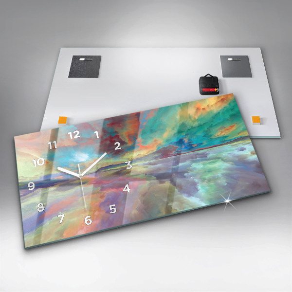 Zegar poziomy Abstrakcyjny pejzaż