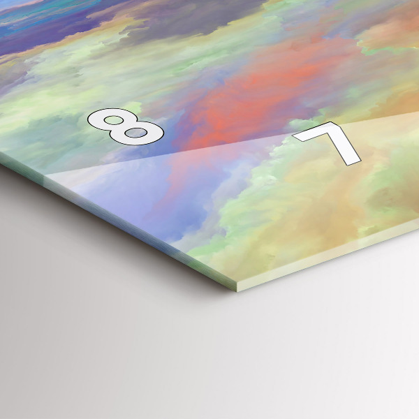 Zegar poziomy Abstrakcyjny pejzaż