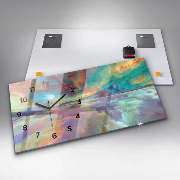 Zegar poziomy Abstrakcyjny pejzaż