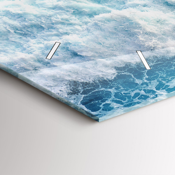 Zegar poziomy Fale Morze