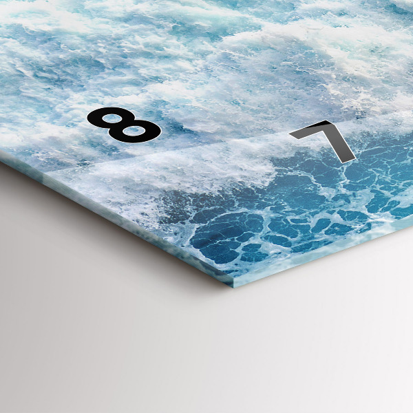 Zegar poziomy Fale Morze