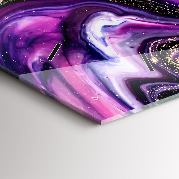 Zegar poziomy Abstrakcja Marmur