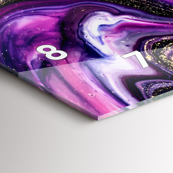 Zegar poziomy Abstrakcja Marmur