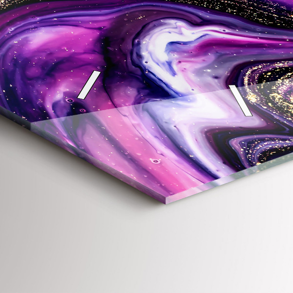 Zegar poziomy Abstrakcja Marmur