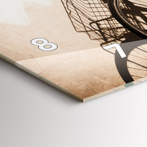 Zegar ścienny poziomy Włoski rower