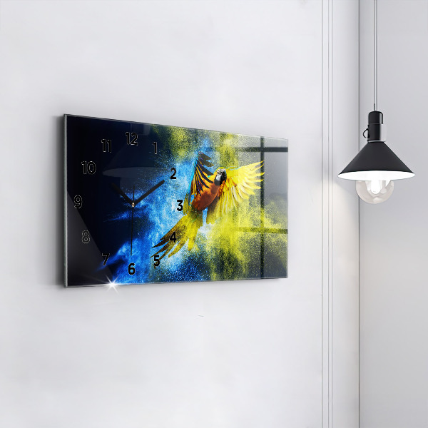 Zegar poziomy Kolorowa Papuga