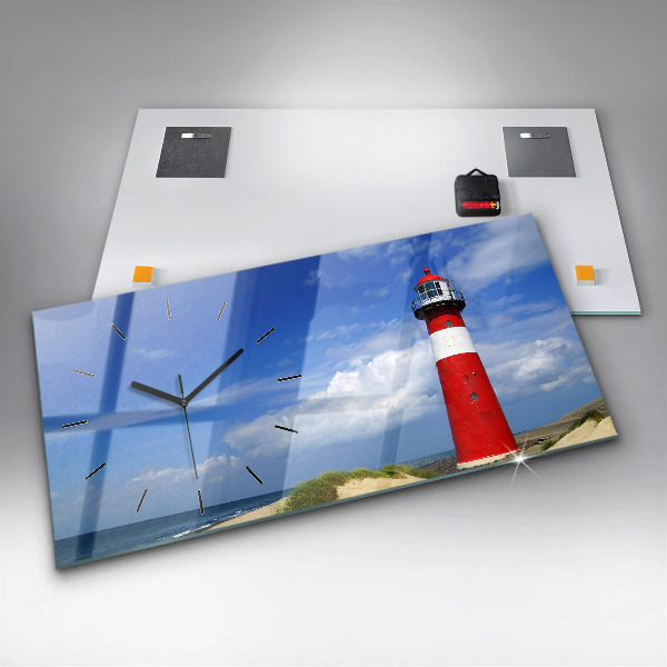 Zegar ścienny poziomy Latarnia morska