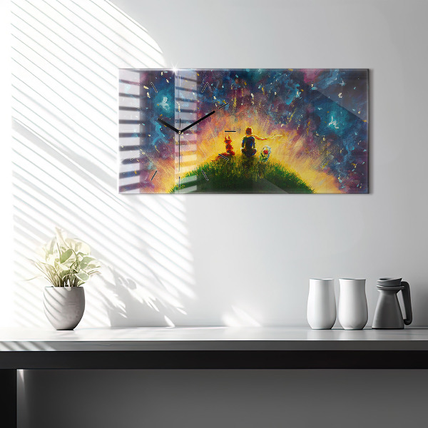 Zegar poziomy Abstrakcja Mały Książę