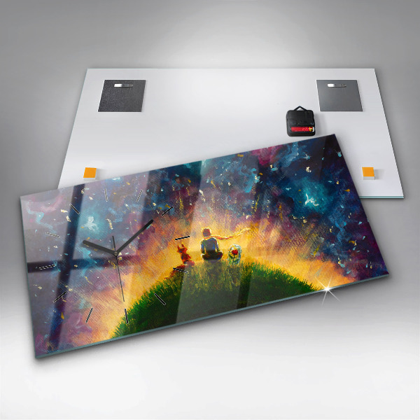 Zegar poziomy Abstrakcja Mały Książę