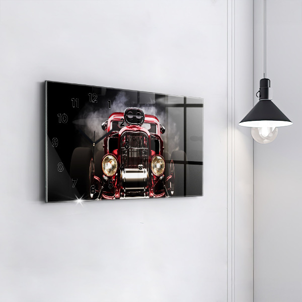 Zegar ścienny poziomy Stary zabytkowy samochód