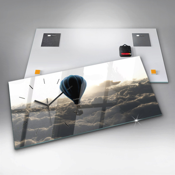 Zegar ścienny poziomy Balon na niebie