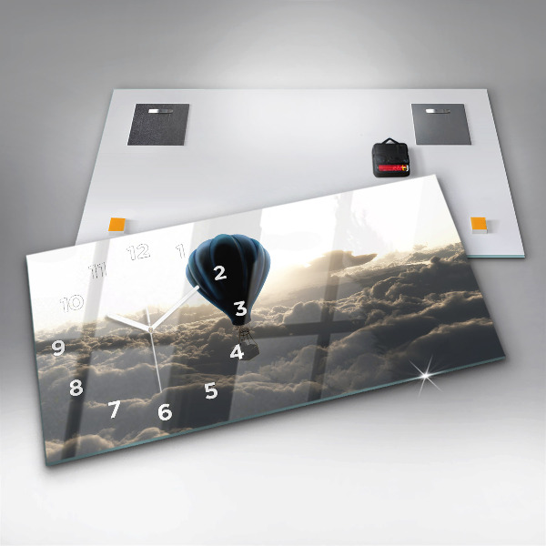Zegar ścienny poziomy Balon na niebie