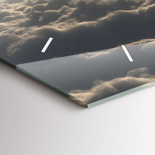 Zegar ścienny poziomy Balon na niebie