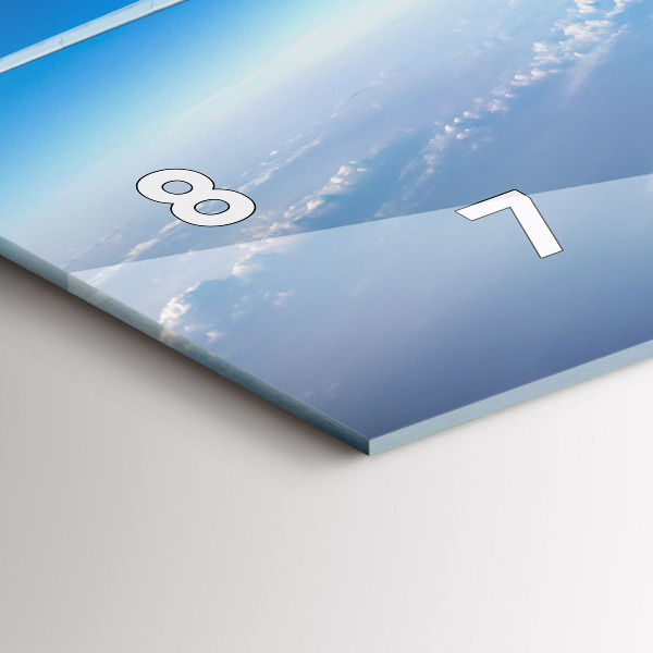 Zegar ścienny poziomy Samolot Chmury