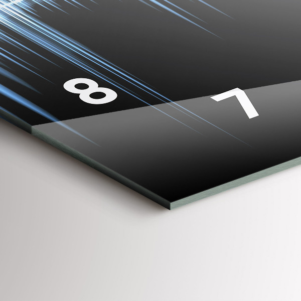 Zegar ścienny poziomy Mikrofon i Słuchawki