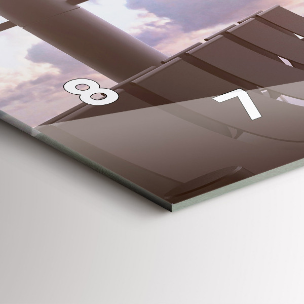 Zegar ścienny poziomy Człowiek na lotnisku