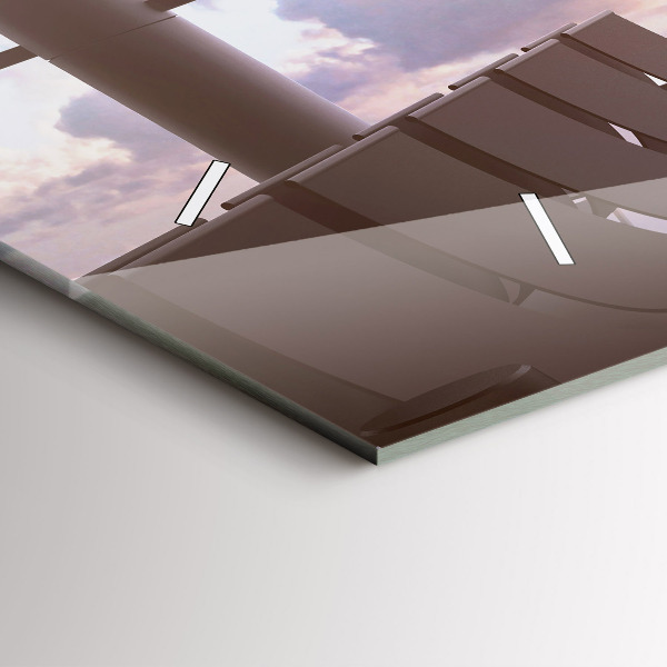 Zegar ścienny poziomy Człowiek na lotnisku