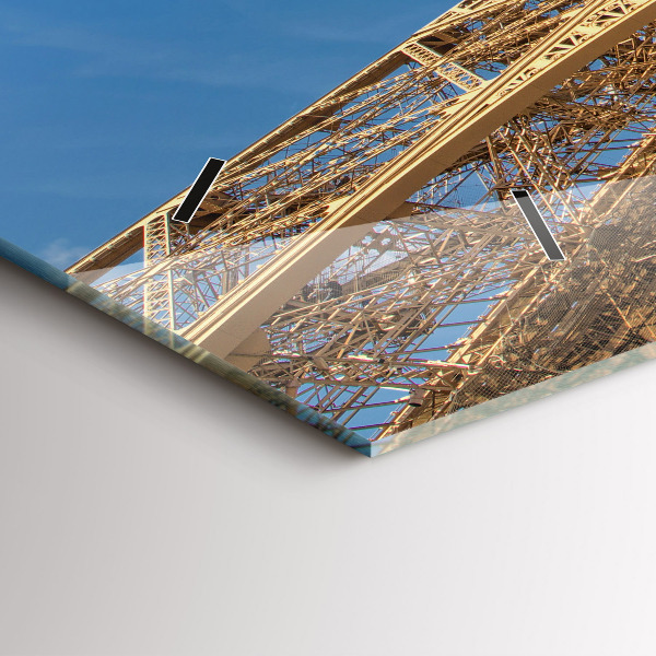 Zegar ścienny poziomy Francja Wieża Eiffla