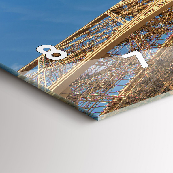 Zegar ścienny poziomy Francja Wieża Eiffla