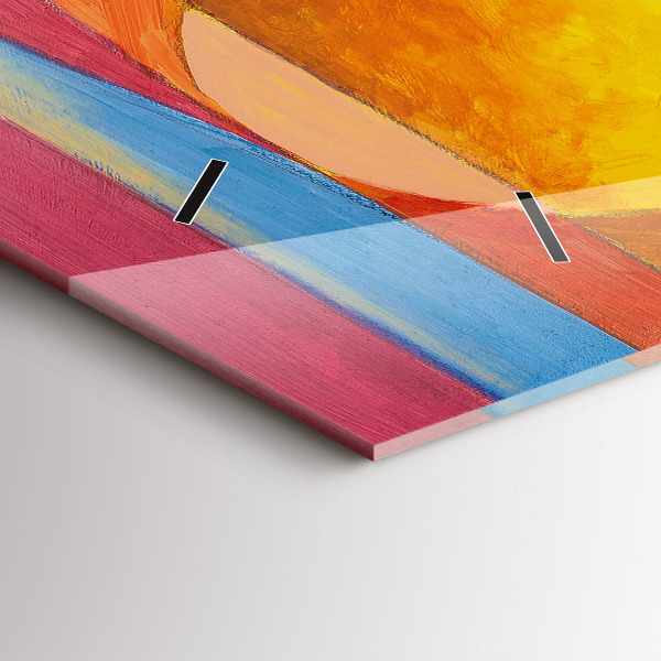 Zegar szklany poziomy Sztuka Dekoracja Abstrakcja