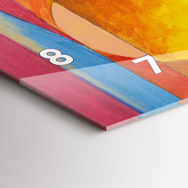 Zegar szklany poziomy Sztuka Dekoracja Abstrakcja