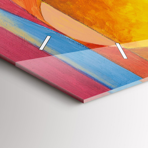 Zegar szklany poziomy Sztuka Dekoracja Abstrakcja