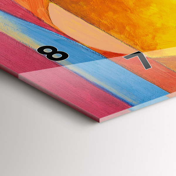 Zegar szklany poziomy Sztuka Dekoracja Abstrakcja