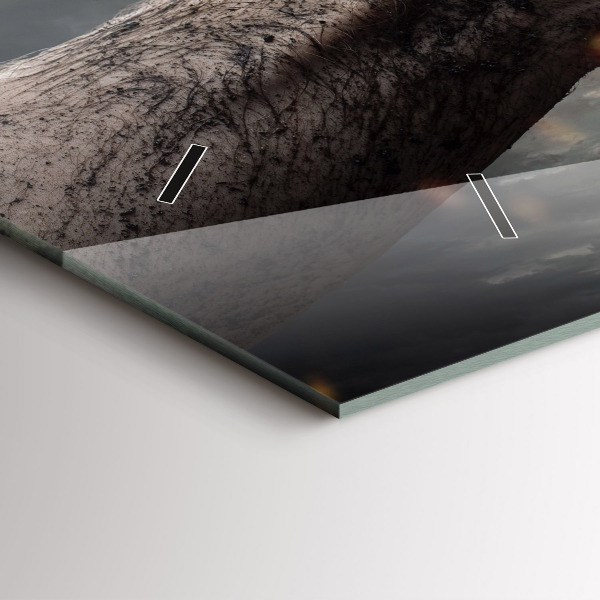 Zegar szklany poziomy Pięści Siła Moc