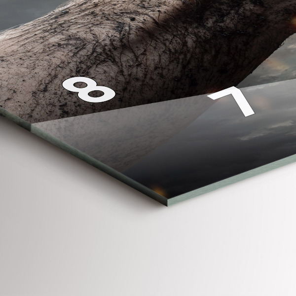 Zegar szklany poziomy Pięści Siła Moc