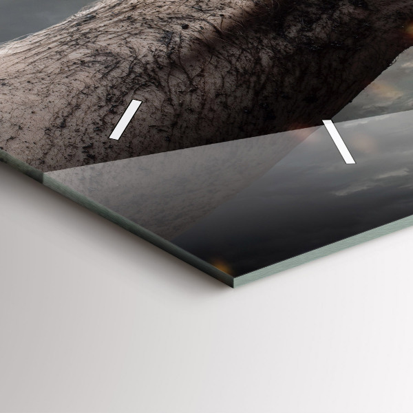 Zegar szklany poziomy Pięści Siła Moc