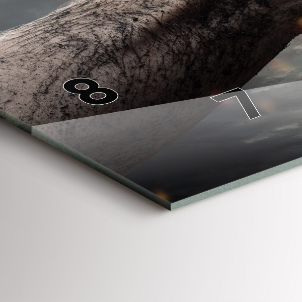 Zegar szklany poziomy Pięści Siła Moc