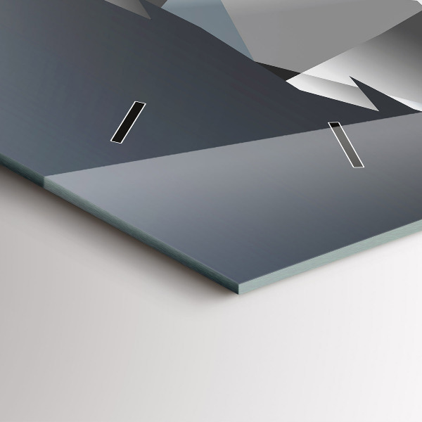 Zegar szklany poziomy Głowa wilka