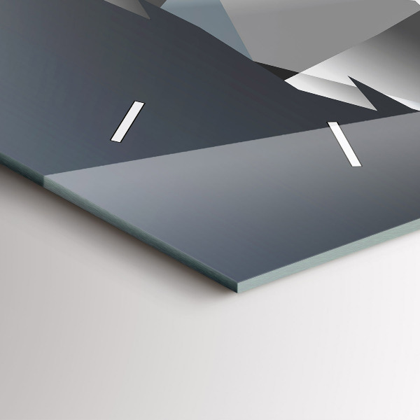 Zegar szklany poziomy Głowa wilka